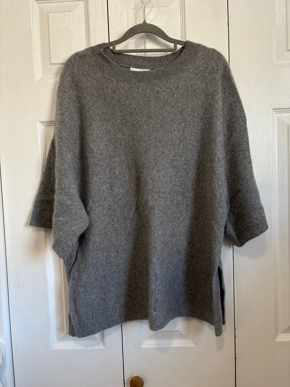 14th & Union Gray Soft 100% Cashmere Oversized Sweater Size Large